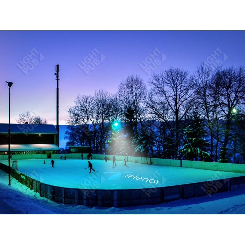 Projection logo lumineux patinoire pour sponsor Projection logo lumineux patinoire pour sponsor