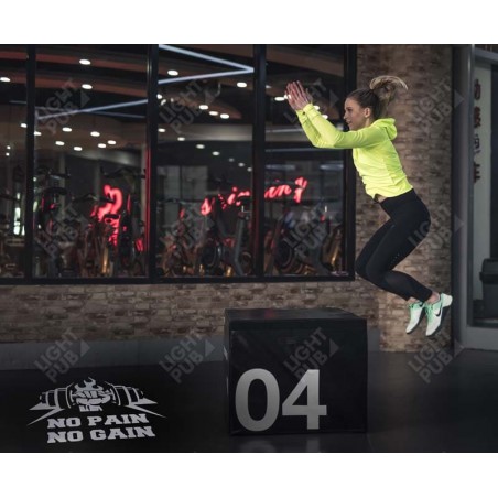 Décoration lumineuse no pain no gain pour fitness et crossfit