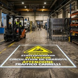 Signalétique lumineuse de sécurité au sol pour l’industrie suisse