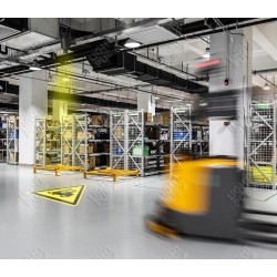 Signalétique lumineuse de sécurité chariot élévateur pour la prévention des risques de collision cariste piéton