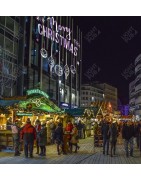 Illuminations Festives et décoration lumineuse Noël pour marché de Noël et ville